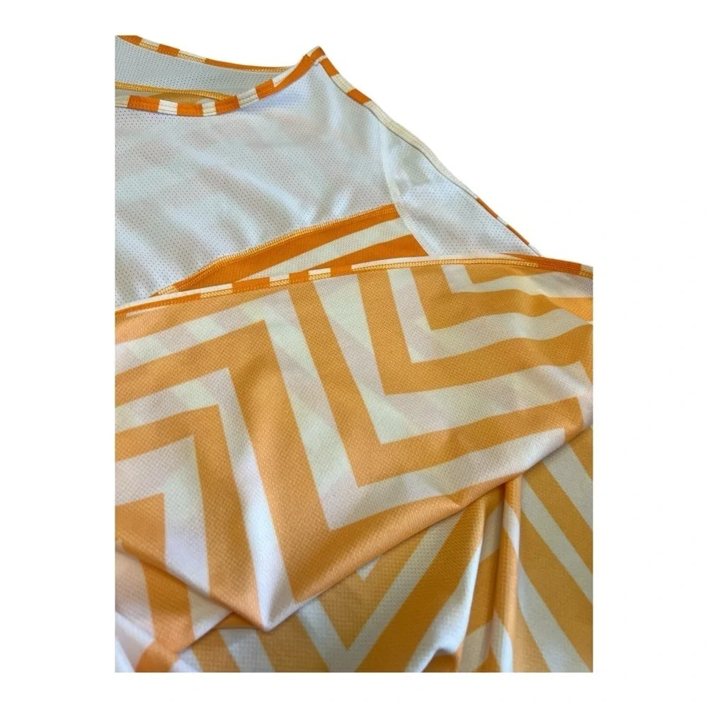 Nike Orange and White Dri-Fit Tank Top